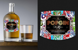 Zana Bottle Label Pop Spirit | Label Design by SAI DESIGNS