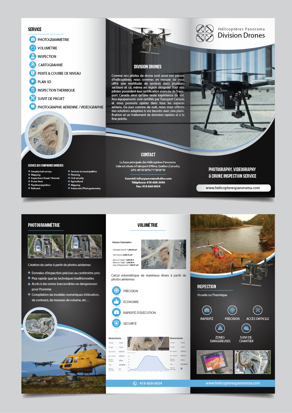 Flyer Design by alex989 for PANORAMA HÉLICOPTÈRE | Design #22993766