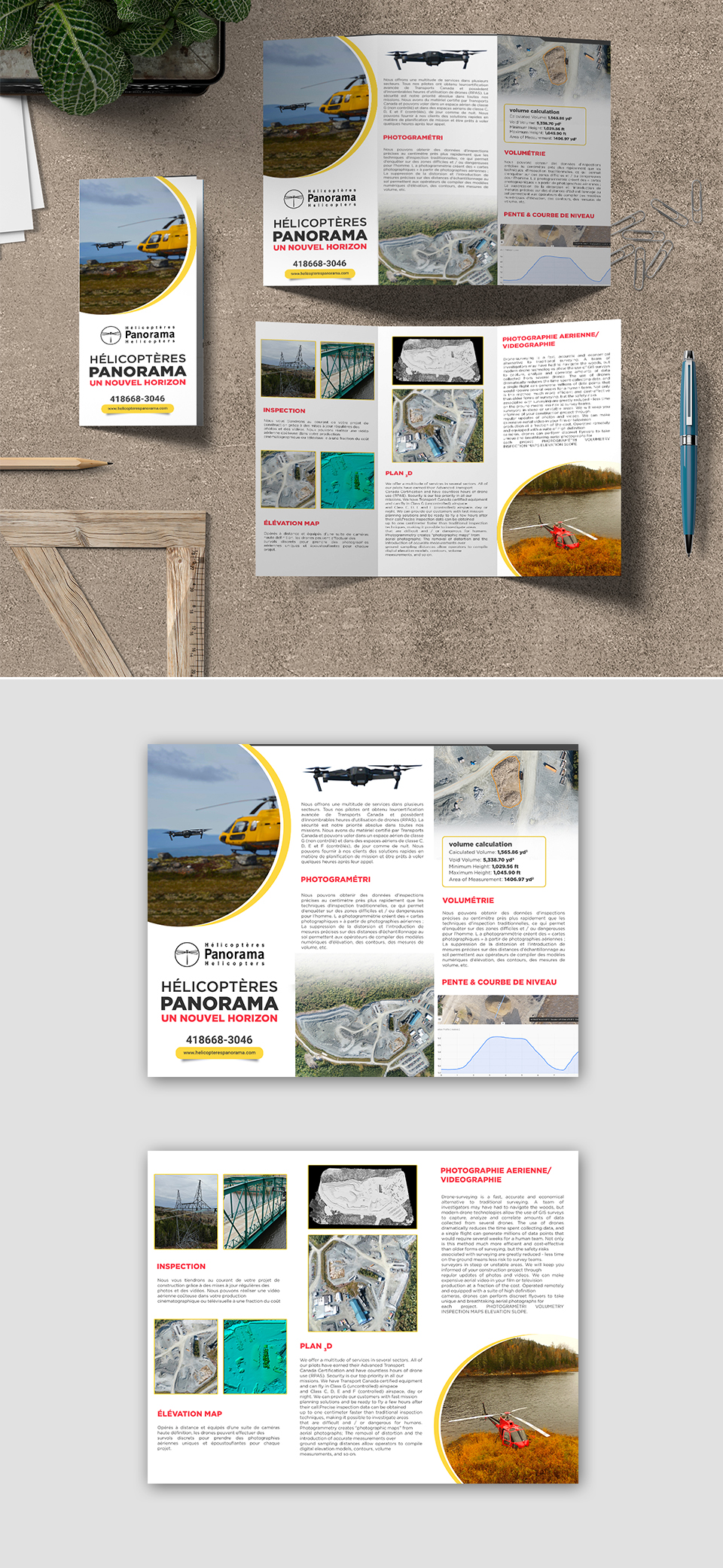 Flyer Design by debdesign for PANORAMA HÉLICOPTÈRE | Design #22994720