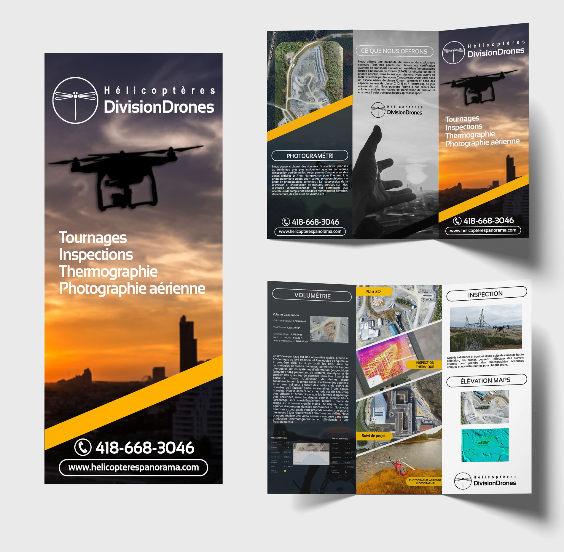 Flyer Design by Adnan.design for PANORAMA HÉLICOPTÈRE | Design #22993596