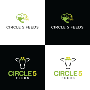 Circle 5 Feeds or illustrated circle 5 with feeds following. | Logo Design by Rii