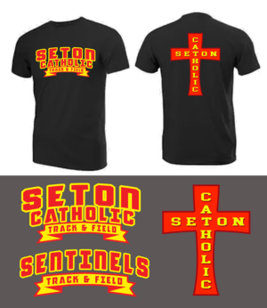 T-Shirt Design - Seton Track and Field | Design de T-shirt par NILDesigns
