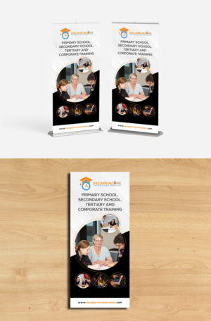 Pull-Up Banner for creating escape room themed engaging learning experiences | Design de Stand d'Exposition par ecorokerz