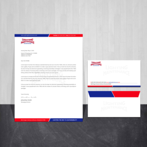 Letterhead Design by Creations Box 2015 for Lighting Maintenance Inc | Design: #22997557