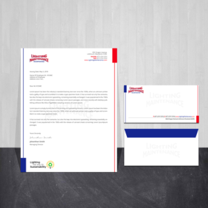 Letterhead Design by Creations Box 2015 for Lighting Maintenance Inc | Design: #22997558