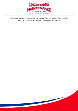 Letterhead Design by PsyPen for Lighting Maintenance Inc | Design #22994467