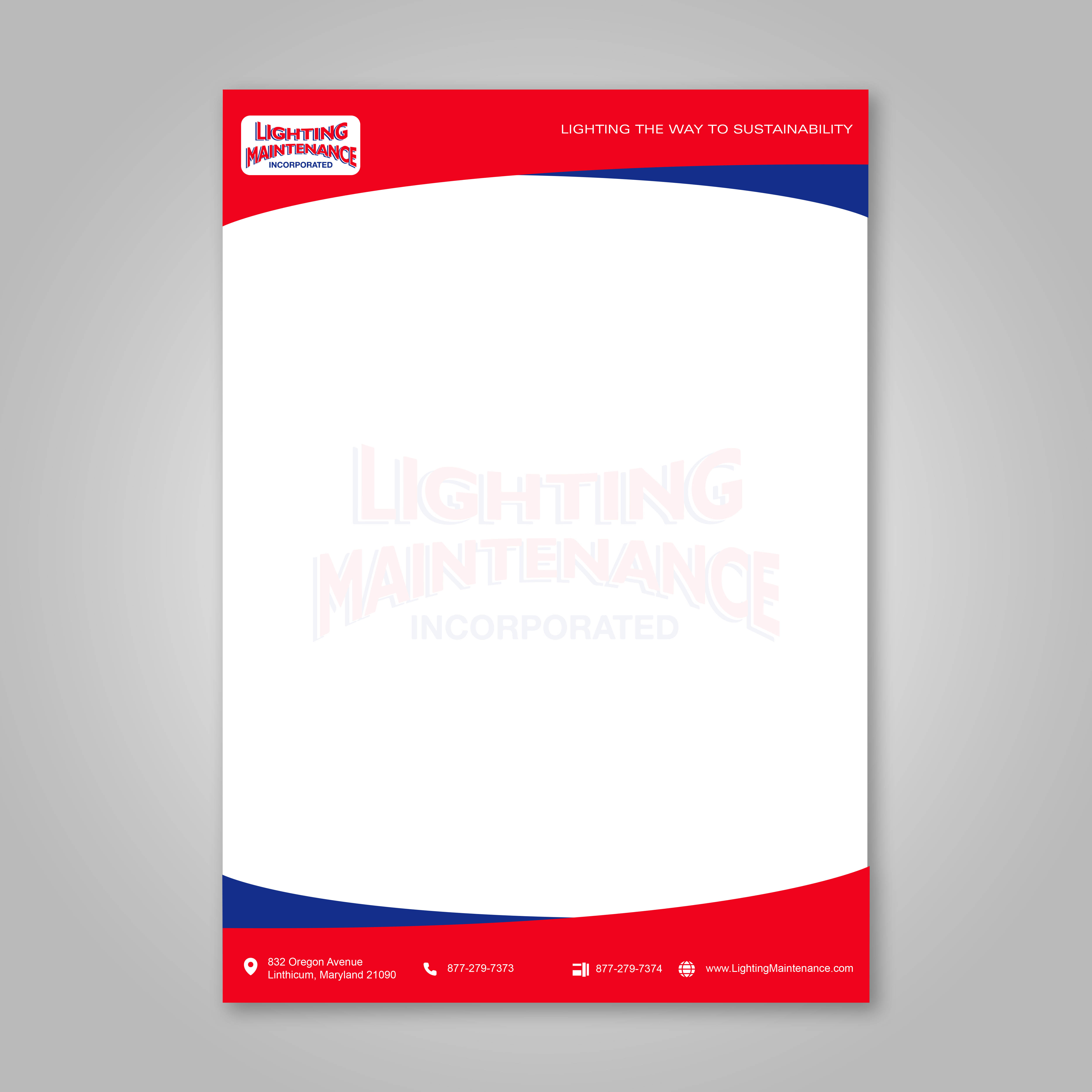 Letterhead Design by Muhammad Saaed for Lighting Maintenance Inc | Design #22993512