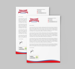 Letterhead Design by R.design for Lighting Maintenance Inc | Design: #22994738