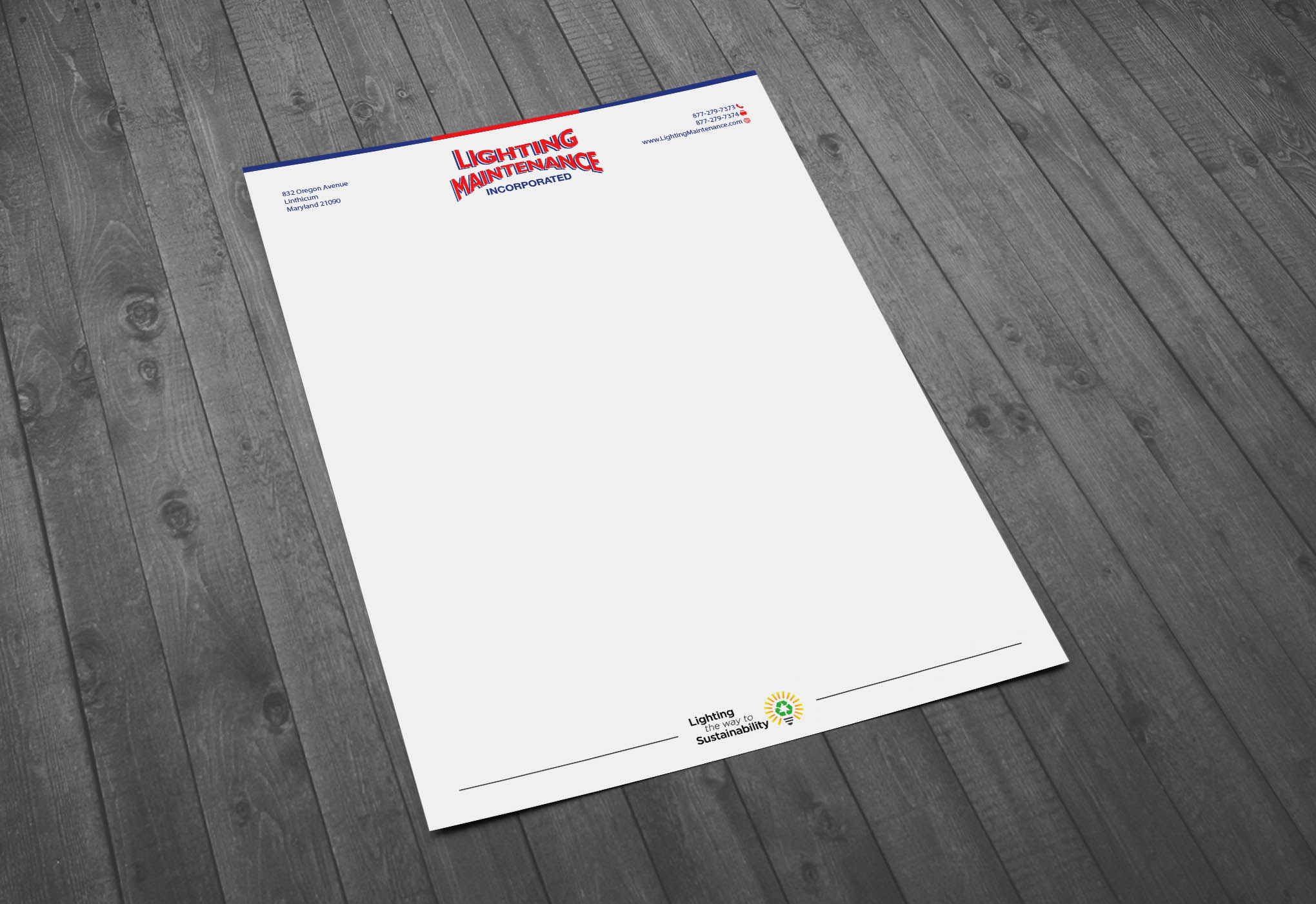 Letterhead Design by MDesign for Lighting Maintenance Inc | Design #23002919