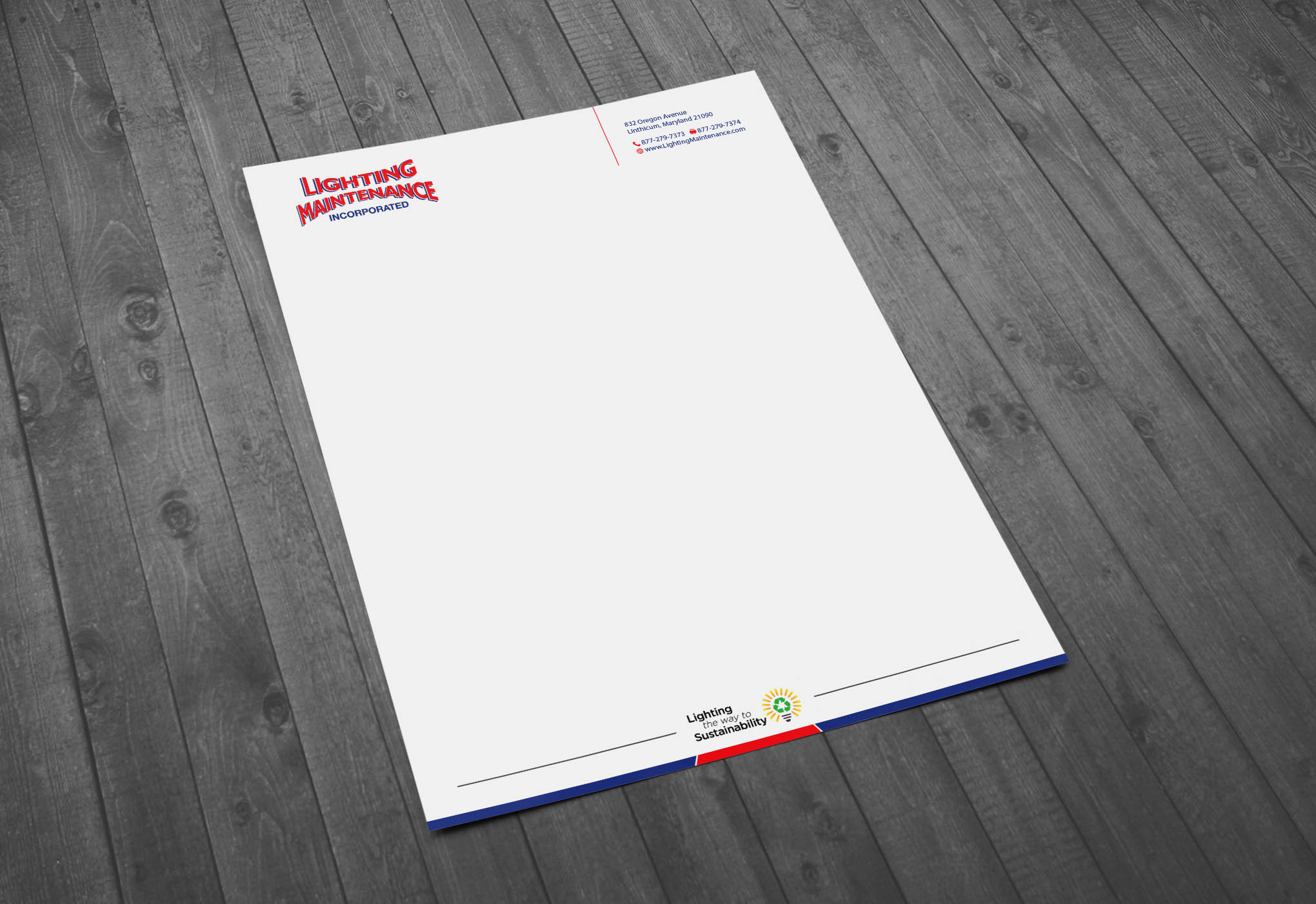 Letterhead Design by MDesign for Lighting Maintenance Inc | Design #23002920