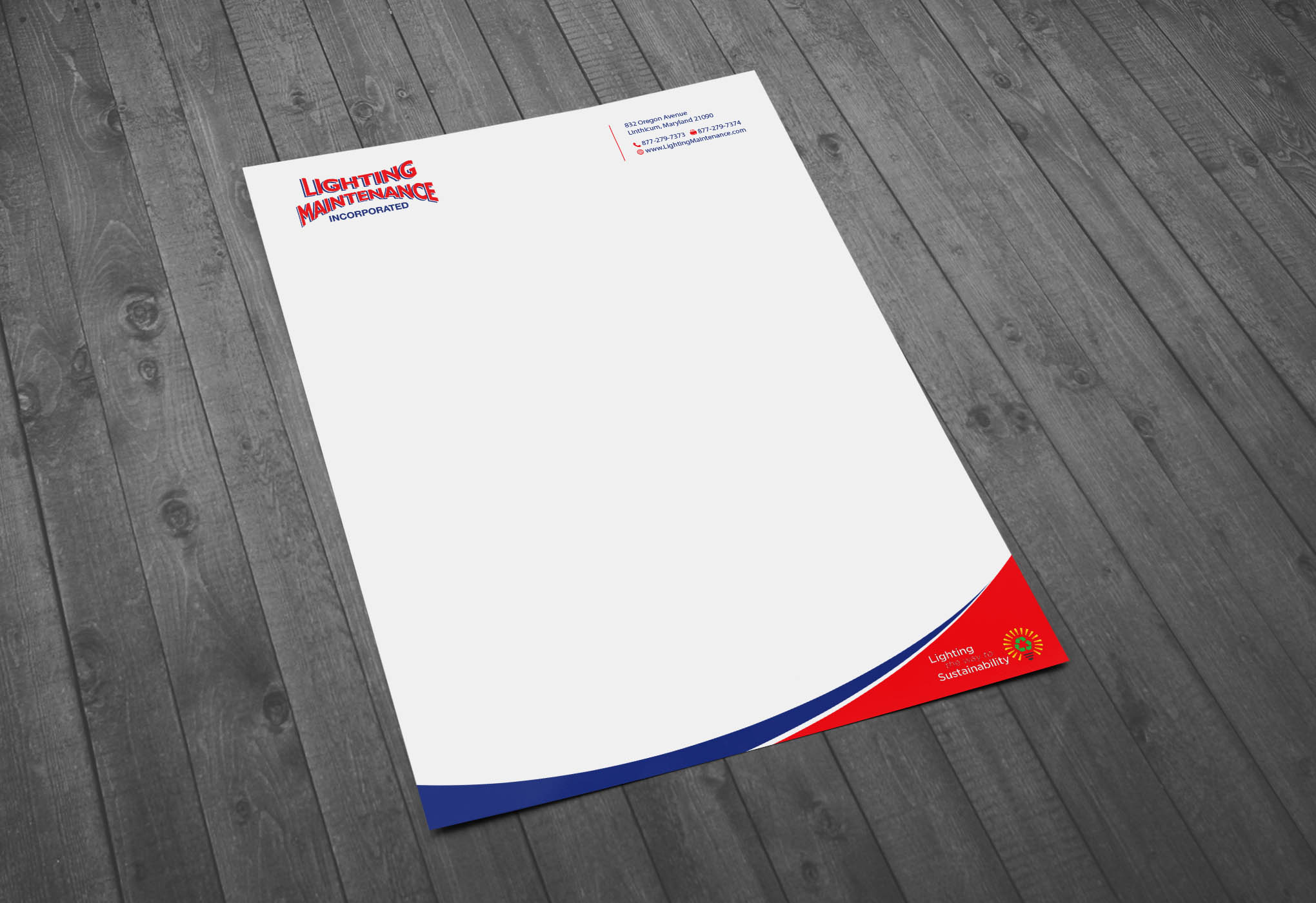 Letterhead Design by MDesign for Lighting Maintenance Inc | Design #23002931