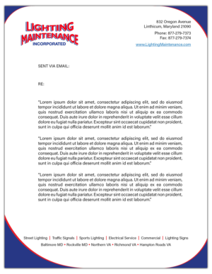 Letterhead Design by PavanPrajapati for Lighting Maintenance Inc | Design: #22995357