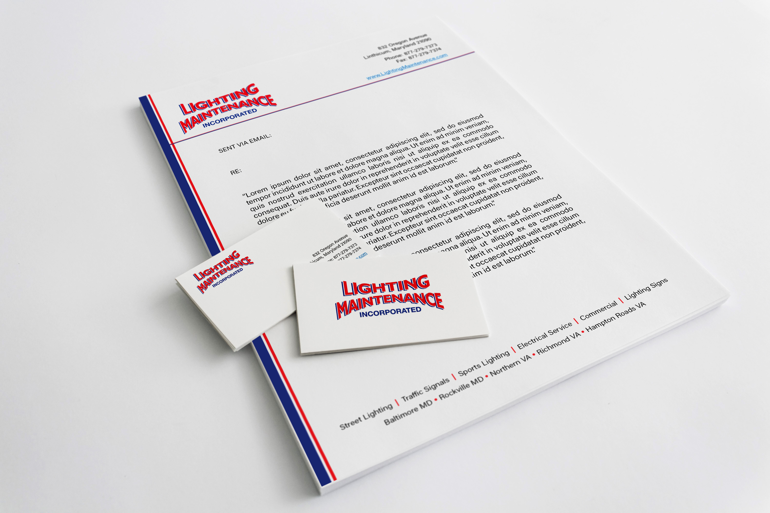 Letterhead Design by PavanPrajapati for Lighting Maintenance Inc | Design #22995544