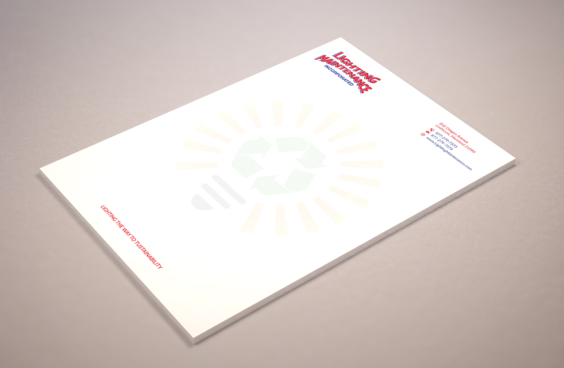 Letterhead Design by Musa. A for Lighting Maintenance Inc | Design #22993336