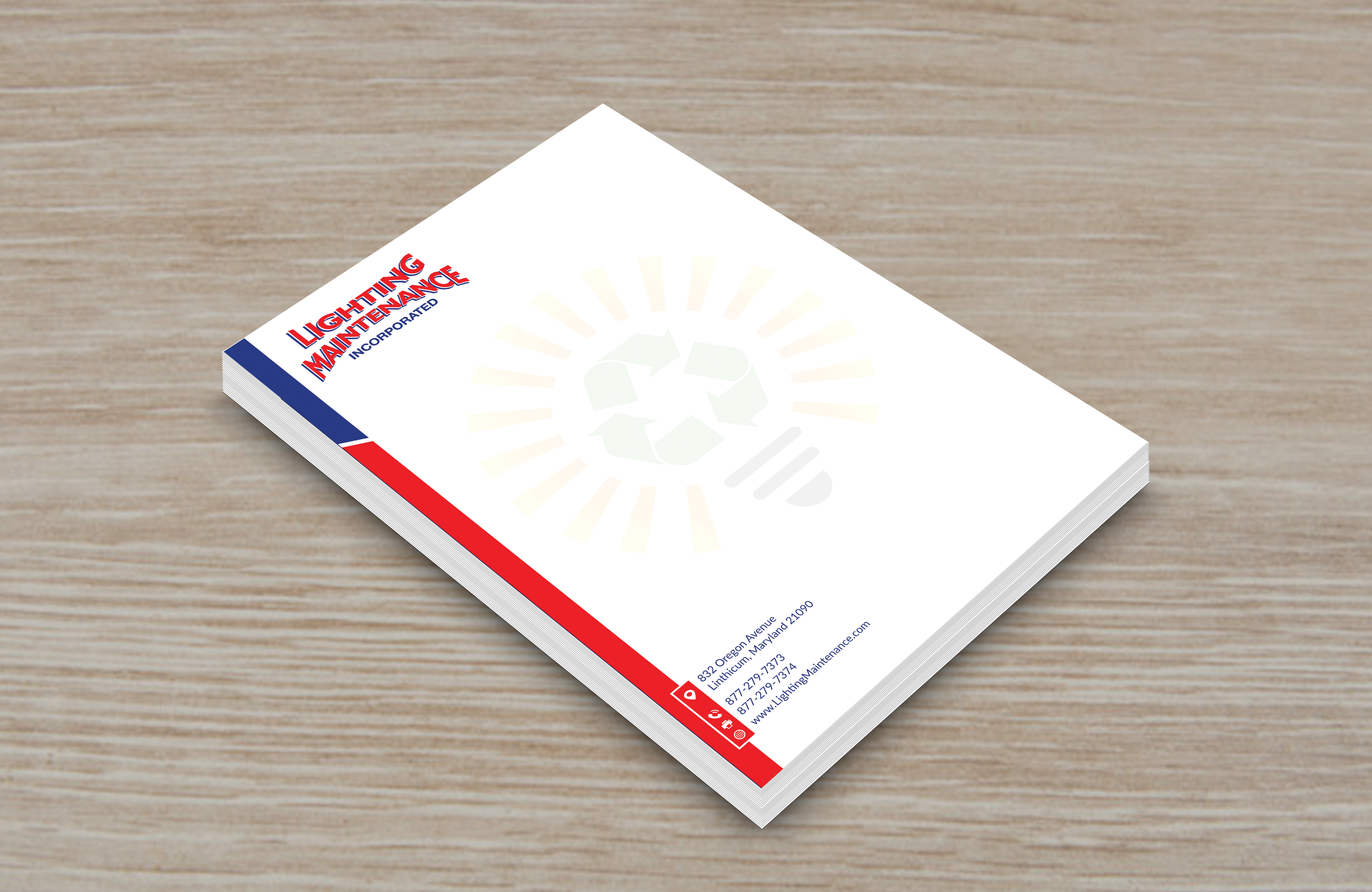 Letterhead Design by Musa. A for Lighting Maintenance Inc | Design #22993337