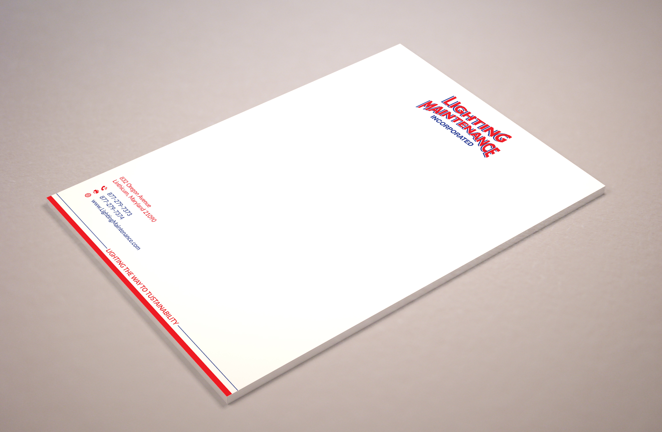 Letterhead Design by Musa. A for Lighting Maintenance Inc | Design #22993338