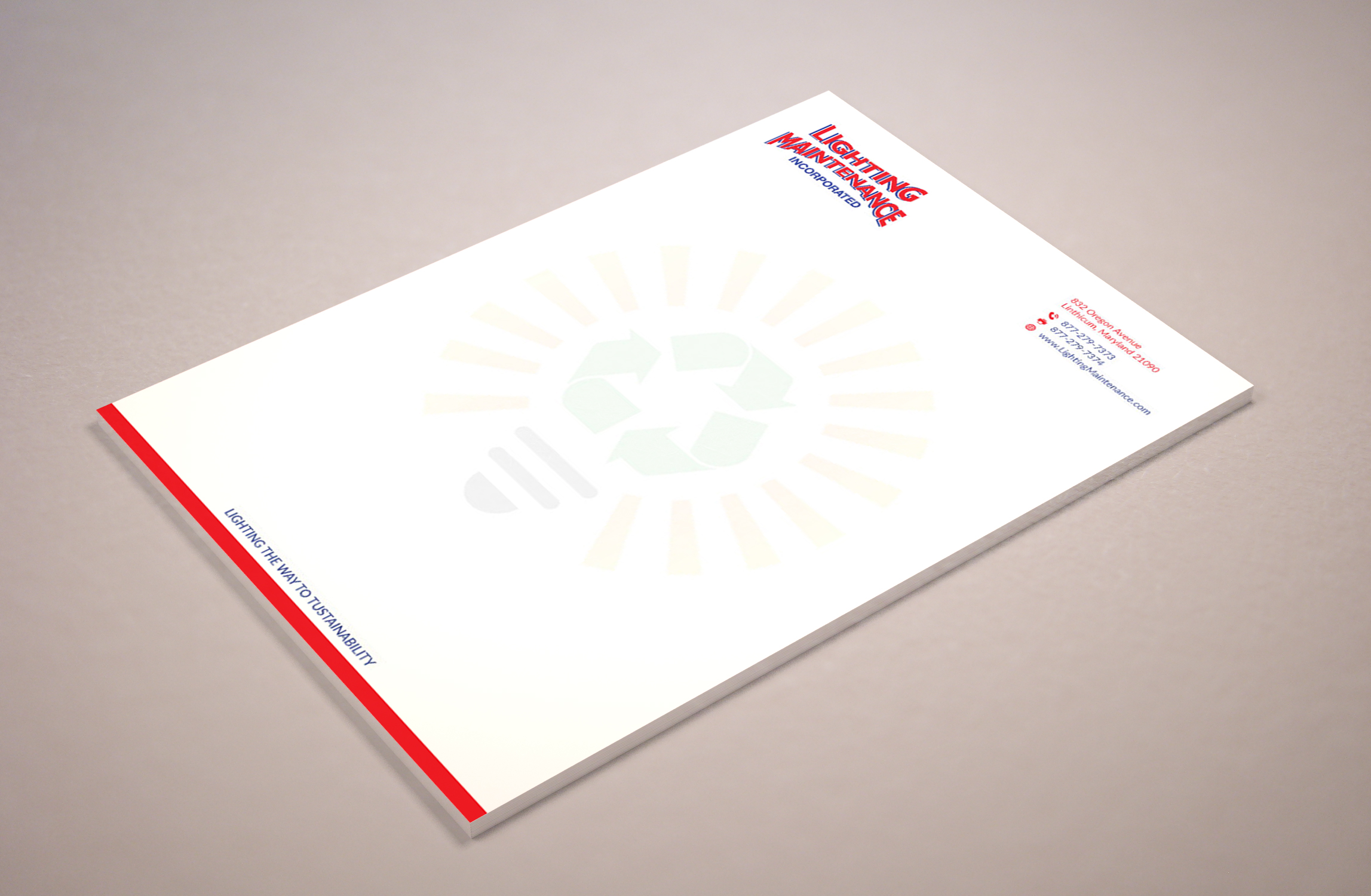 Letterhead Design by Musa. A for Lighting Maintenance Inc | Design #23000402