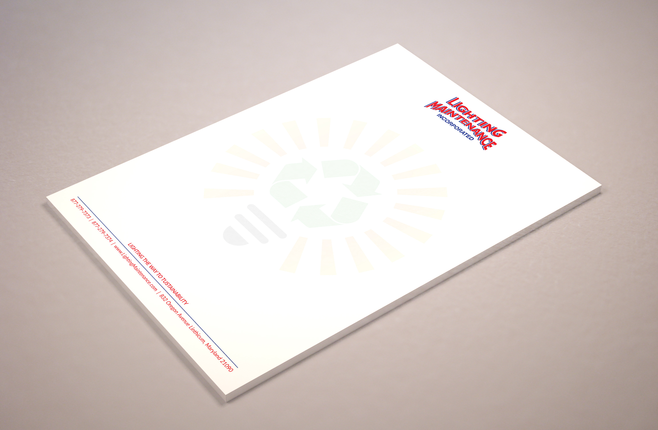 Letterhead Design by Musa. A for Lighting Maintenance Inc | Design #23000408