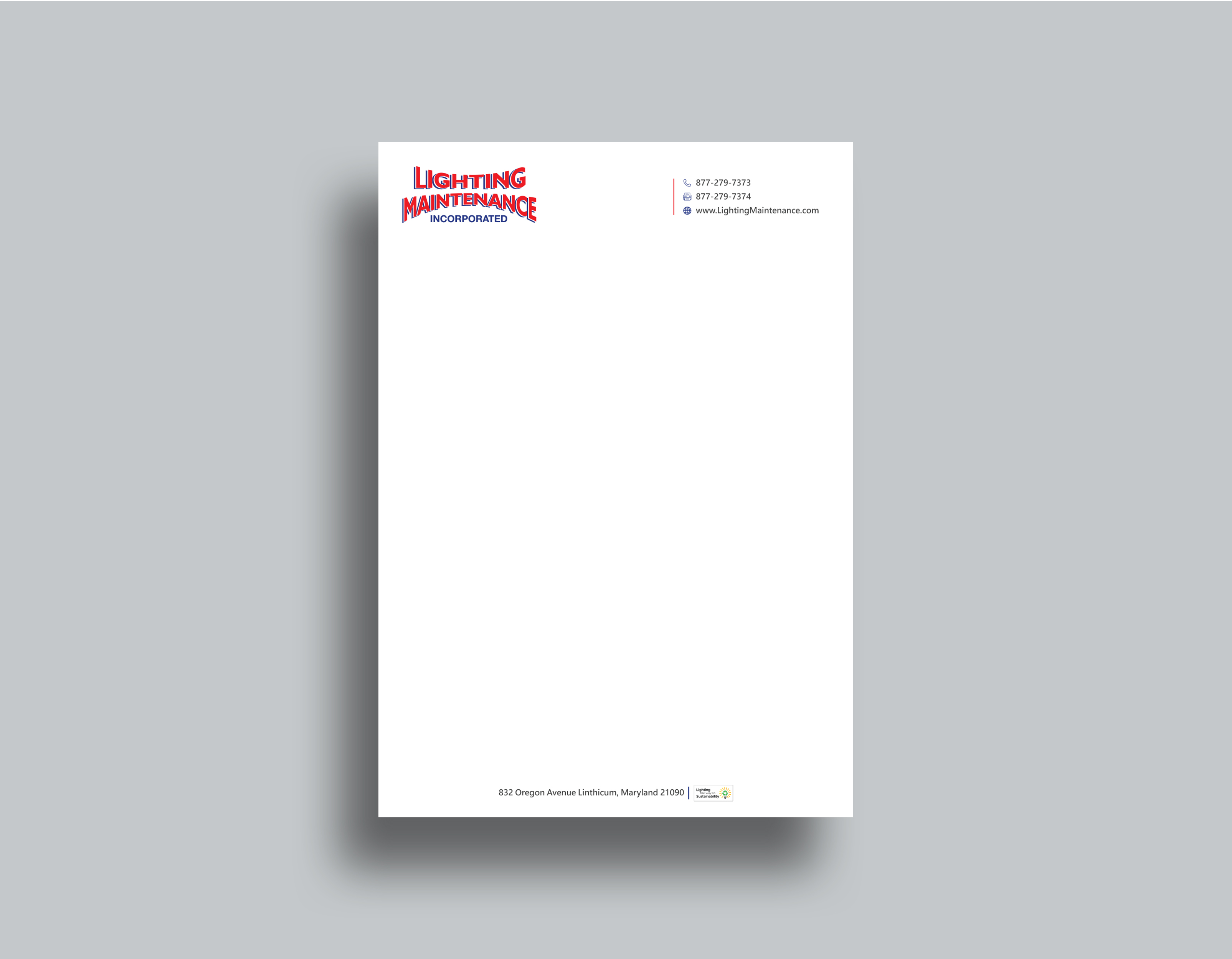Letterhead Design by Uttom 2 for Lighting Maintenance Inc | Design #23011359