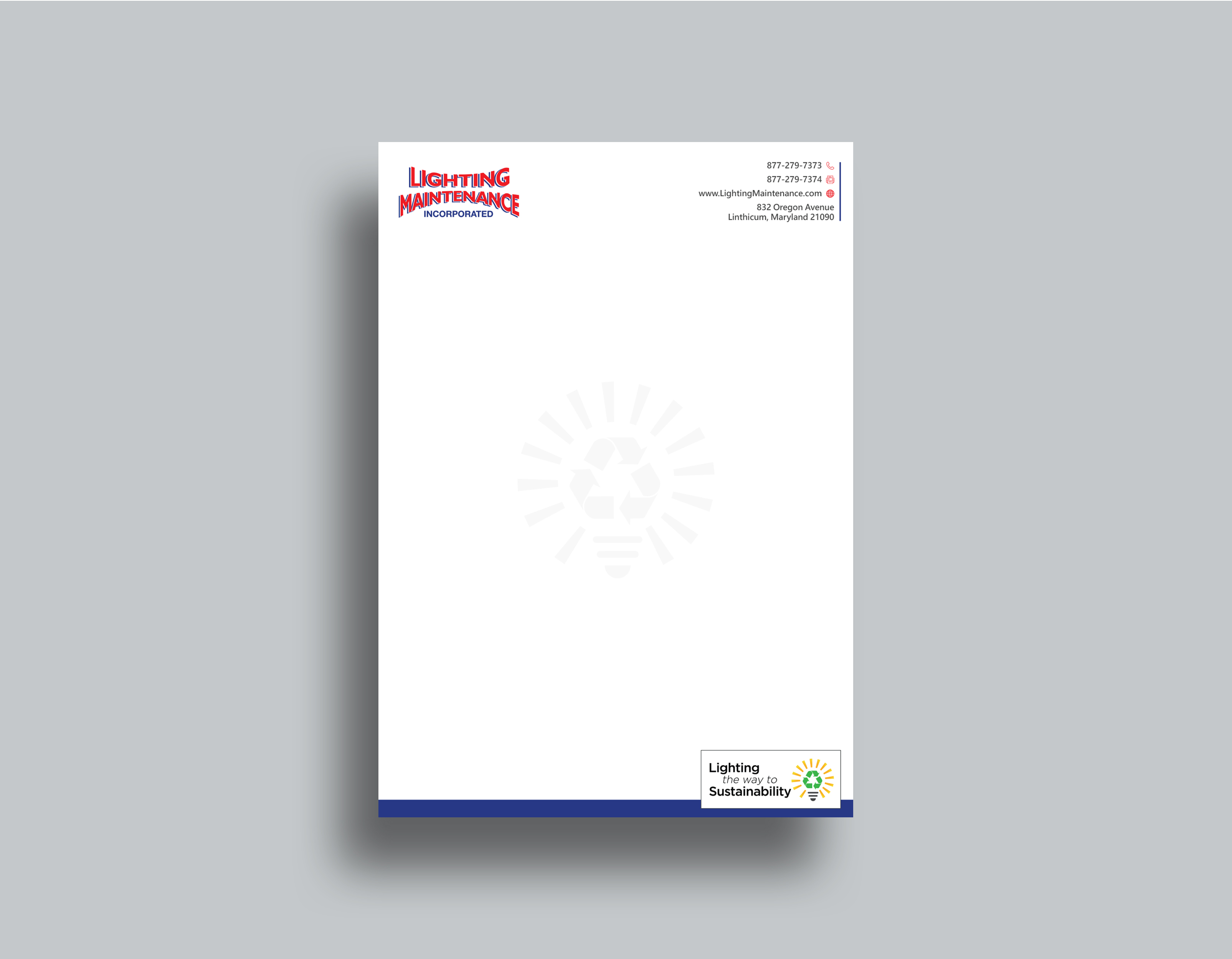 Letterhead Design by Uttom 2 for Lighting Maintenance Inc | Design #23011361