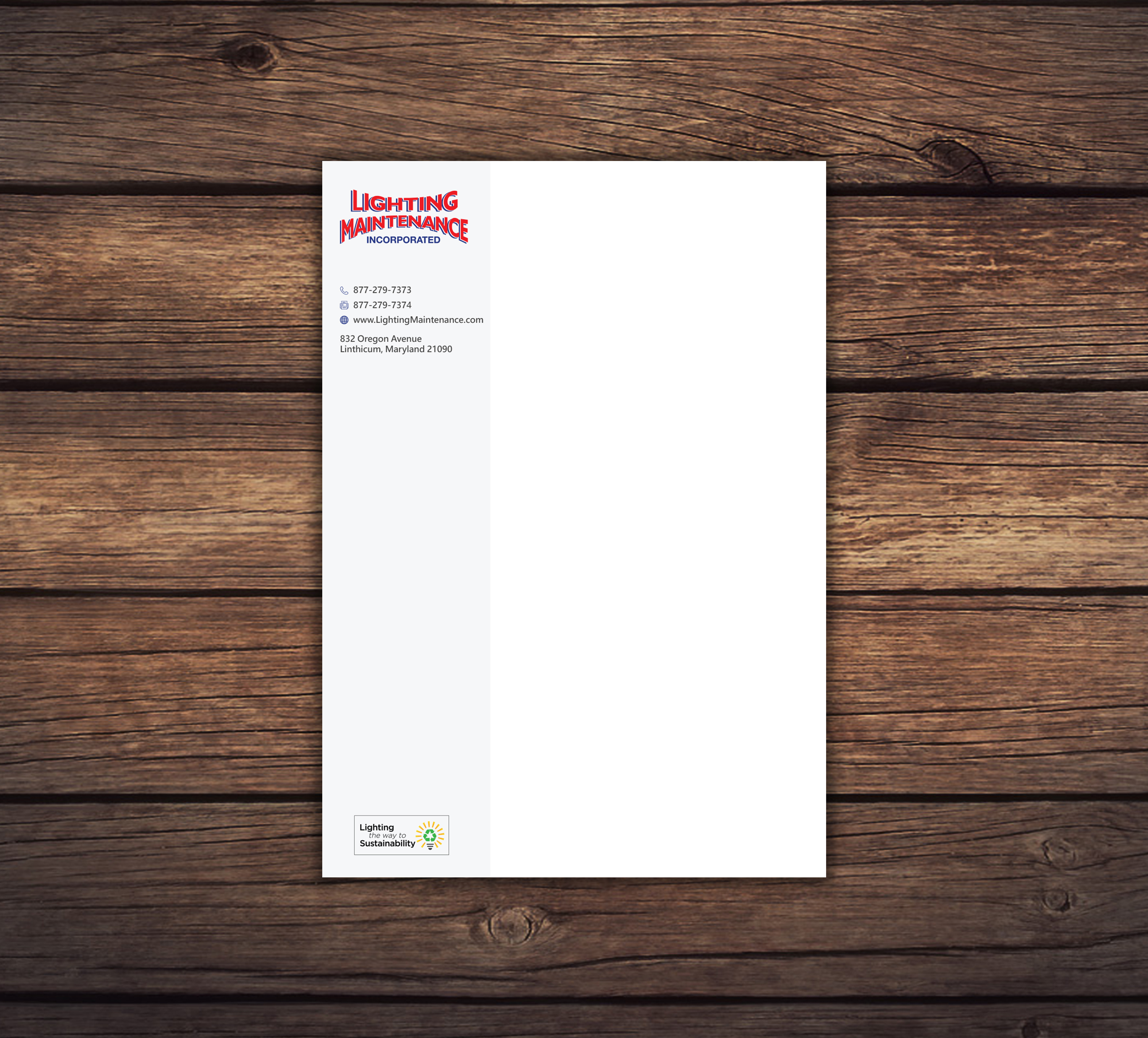 Letterhead Design by Uttom 2 for Lighting Maintenance Inc | Design #23011382