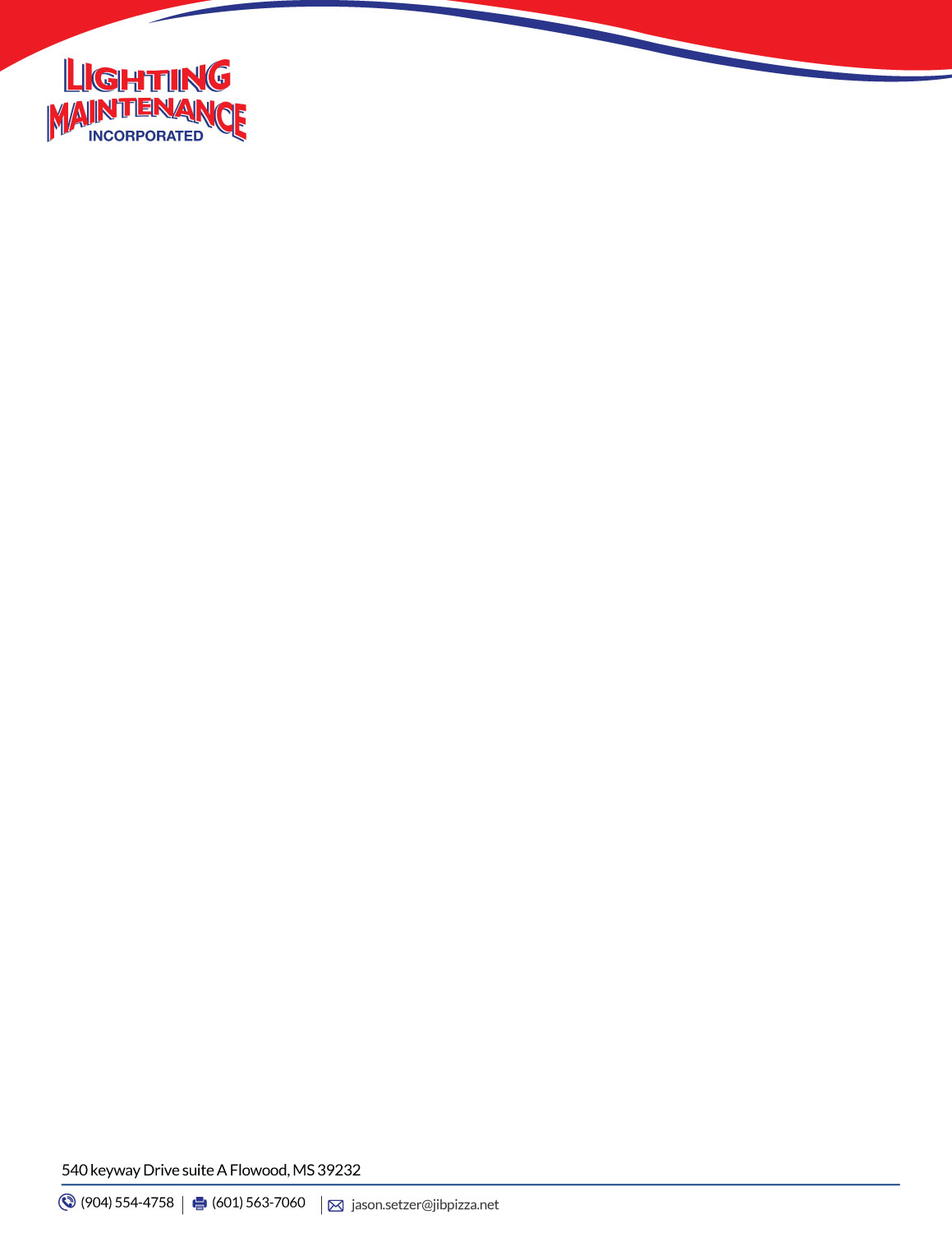 Letterhead Design by AN7 for Lighting Maintenance Inc | Design #23003501