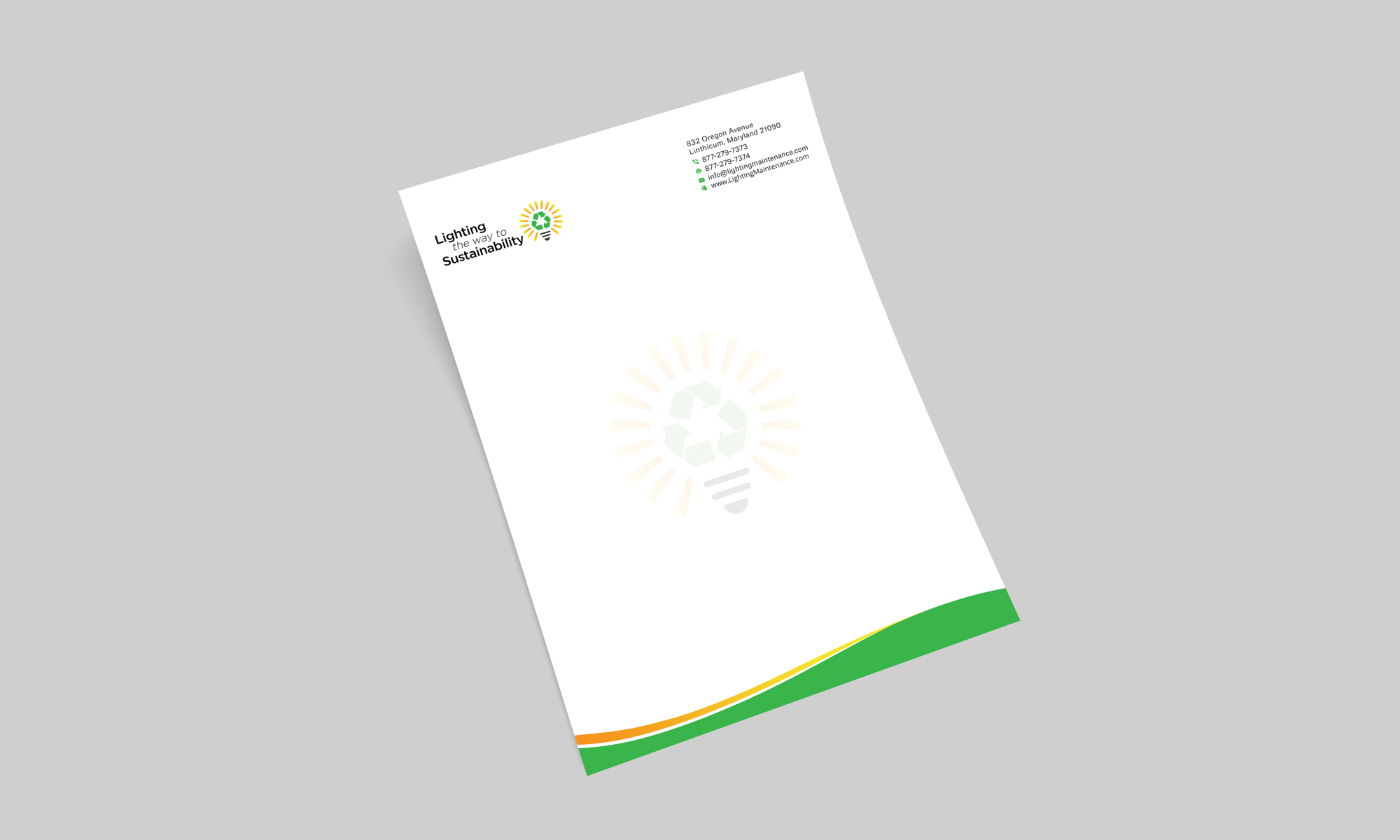 Letterhead Design by Krishno for Lighting Maintenance Inc | Design #22992317