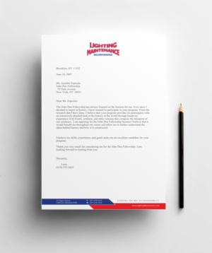 Letterhead Design by nafizrahat for Lighting Maintenance Inc | Design: #23007446