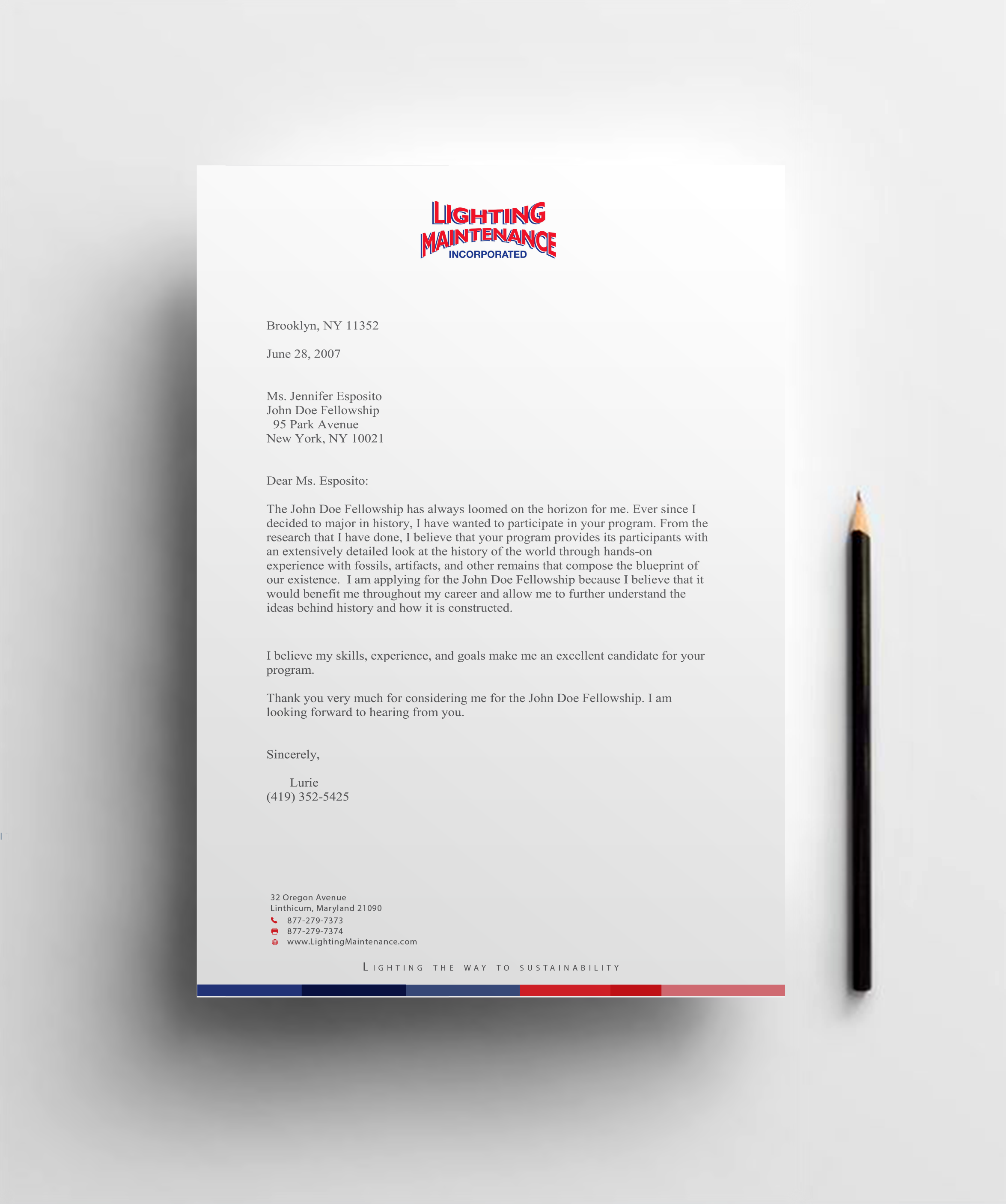 Letterhead Design by nafizrahat for Lighting Maintenance Inc | Design #23007447