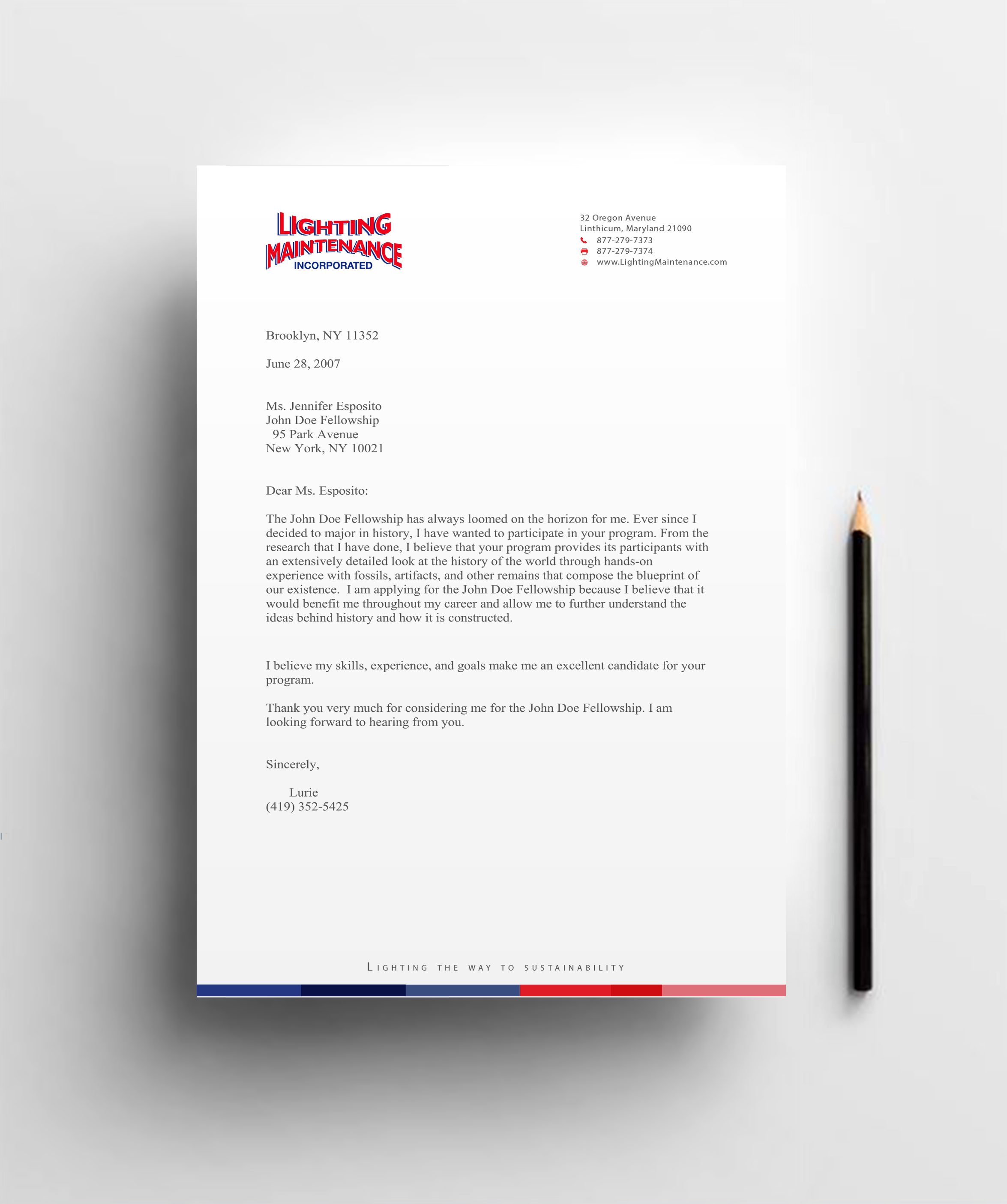 Letterhead Design by nafizrahat for Lighting Maintenance Inc | Design #23007448
