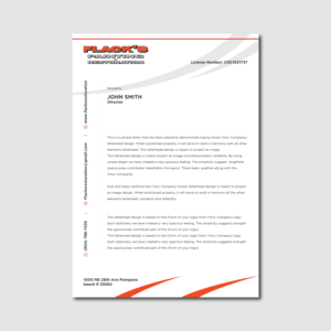 Letterhead Design by Verified artistry (Design garden) for Flack's Painting & Waterproofing Inc. | Design: #22995634