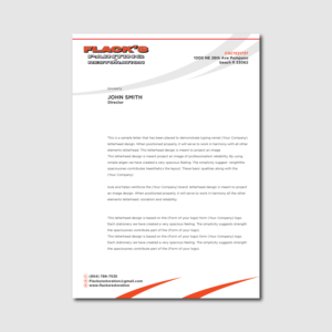Letterhead Design by Verified artistry (Design garden) for Flack's Painting & Waterproofing Inc. | Design: #22995637