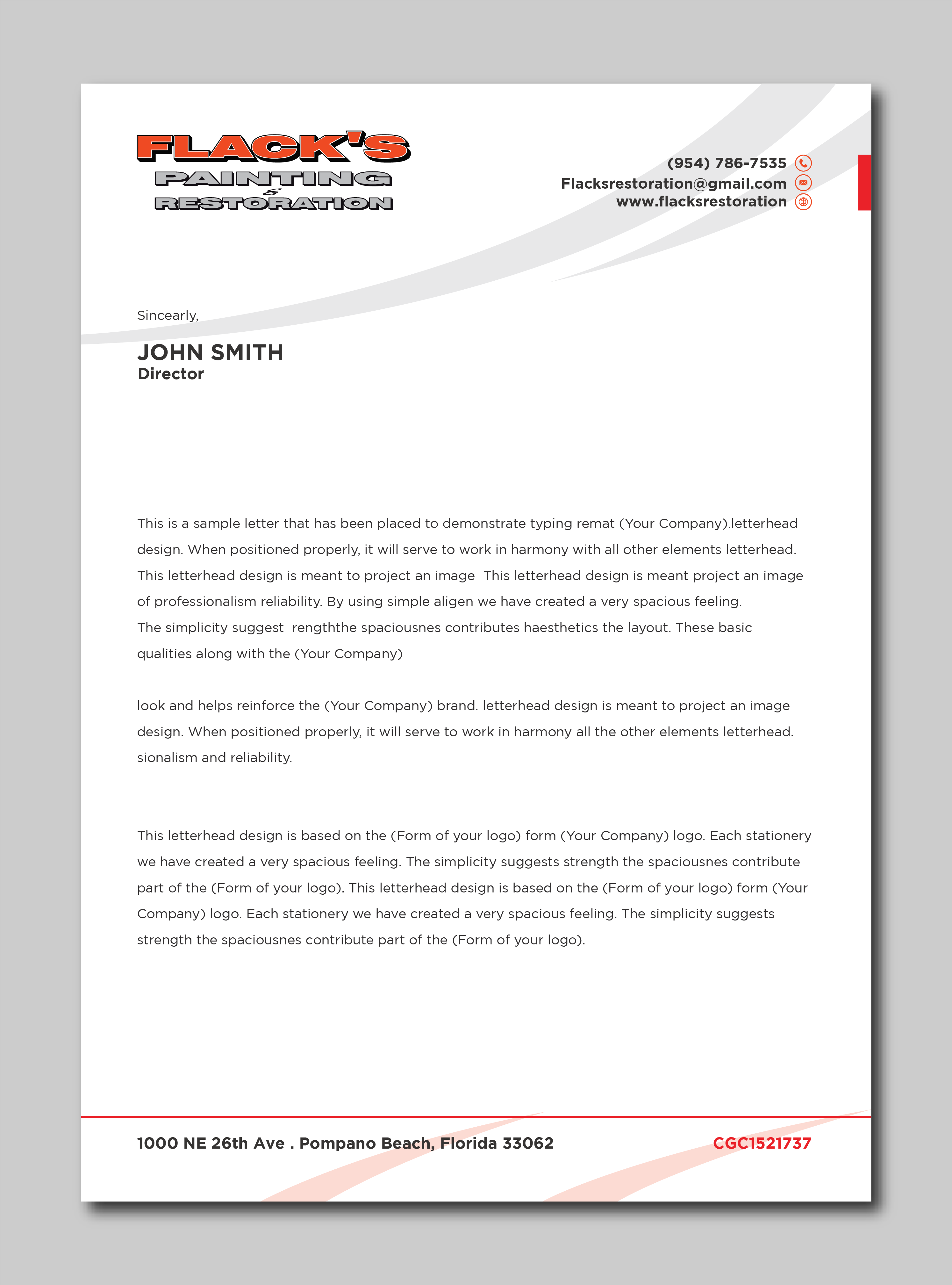 Design En-Tête par Verified artistry (Design garden) pour Flack's Painting & Waterproofing Inc. | Design #22999862