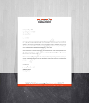 Letterhead Design by Creations Box 2015 for Flack's Painting & Waterproofing Inc. | Design: #22997425