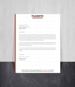 Letterhead Design by Creations Box 2015 for Flack's Painting & Waterproofing Inc. | Design: #22997435
