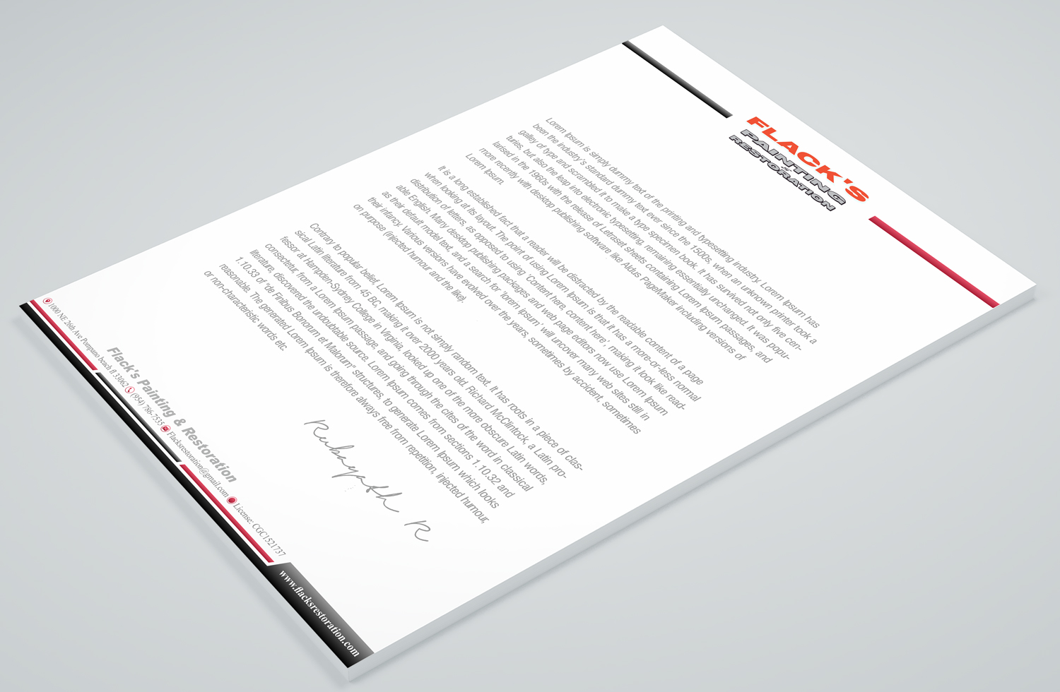 Design En-Tête par Petter Goms pour Flack's Painting & Waterproofing Inc. | Design #22994944