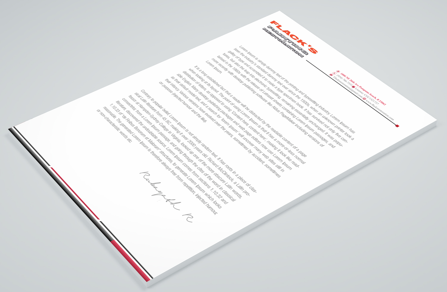 Design En-Tête par Petter Goms pour Flack's Painting & Waterproofing Inc. | Design #22995122