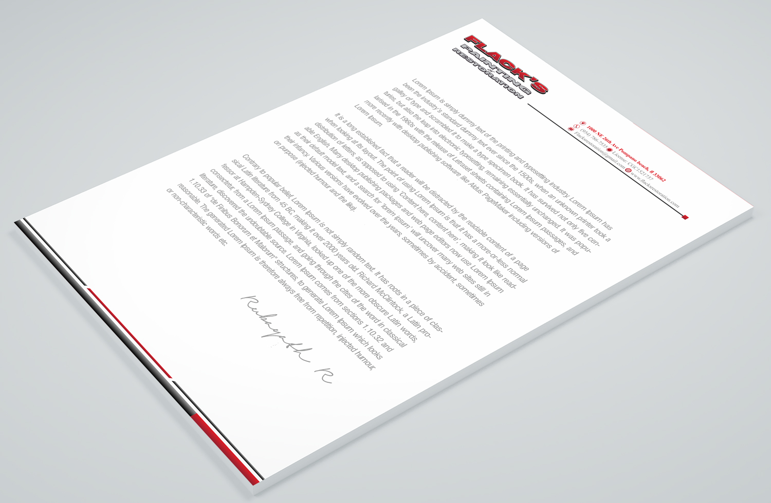 Design En-Tête par Petter Goms pour Flack's Painting & Waterproofing Inc. | Design #22995869