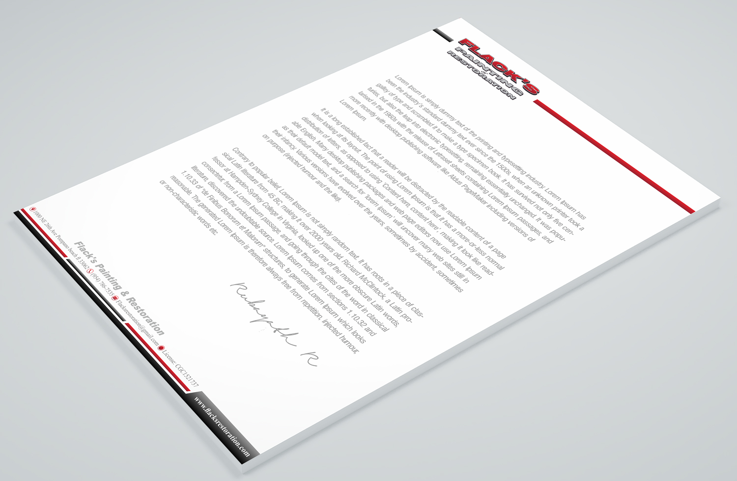 Design En-Tête par Petter Goms pour Flack's Painting & Waterproofing Inc. | Design #22995888