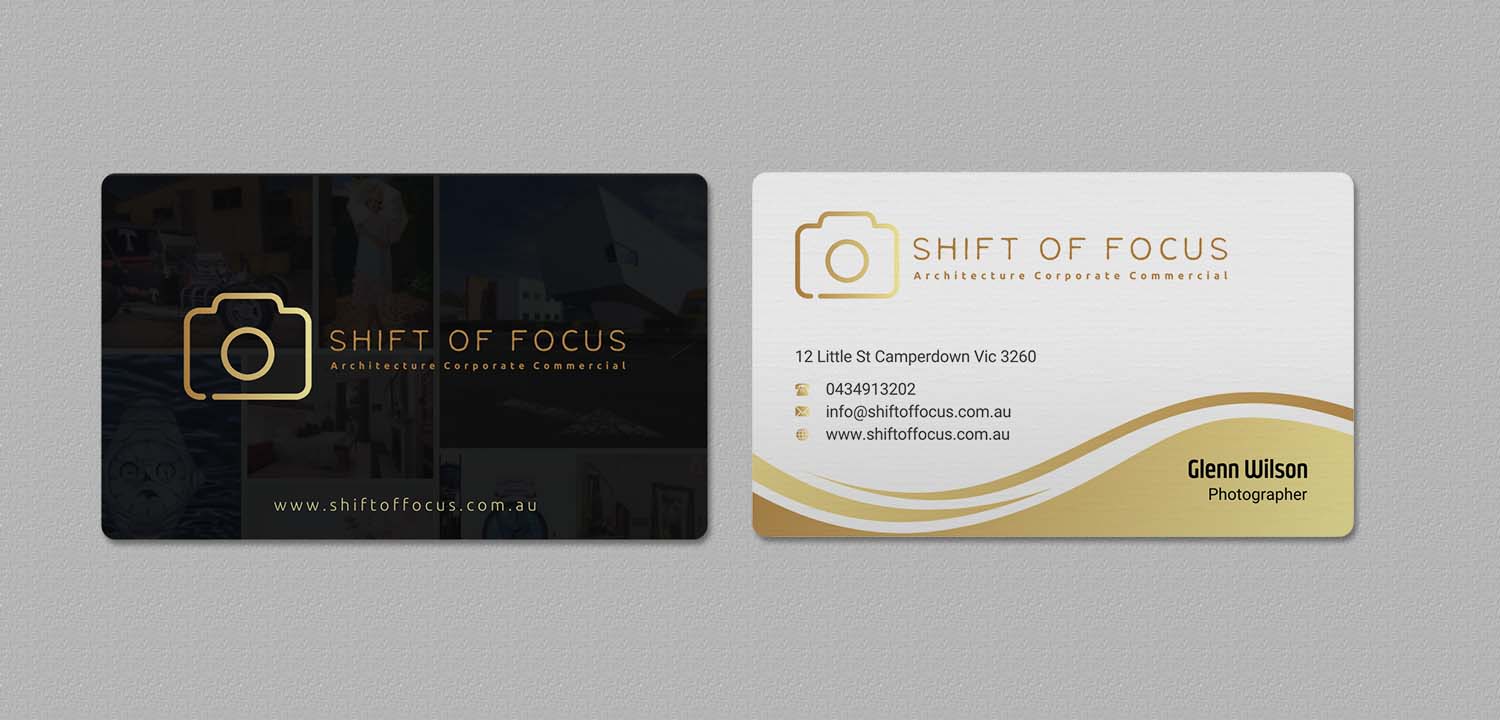 Business Card Design by INDIAN_Ashok for Shift of Focus  | Design #22996833