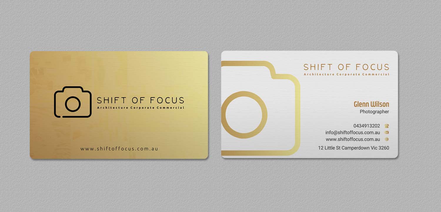 Business Card Design by INDIAN_Ashok for Shift of Focus  | Design #22996846
