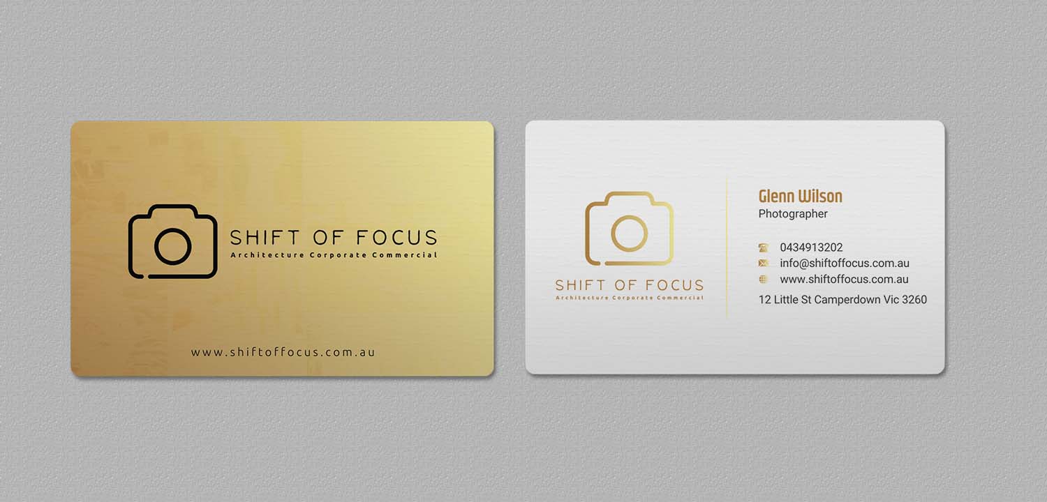 Business Card Design by INDIAN_Ashok for Shift of Focus  | Design #22996848