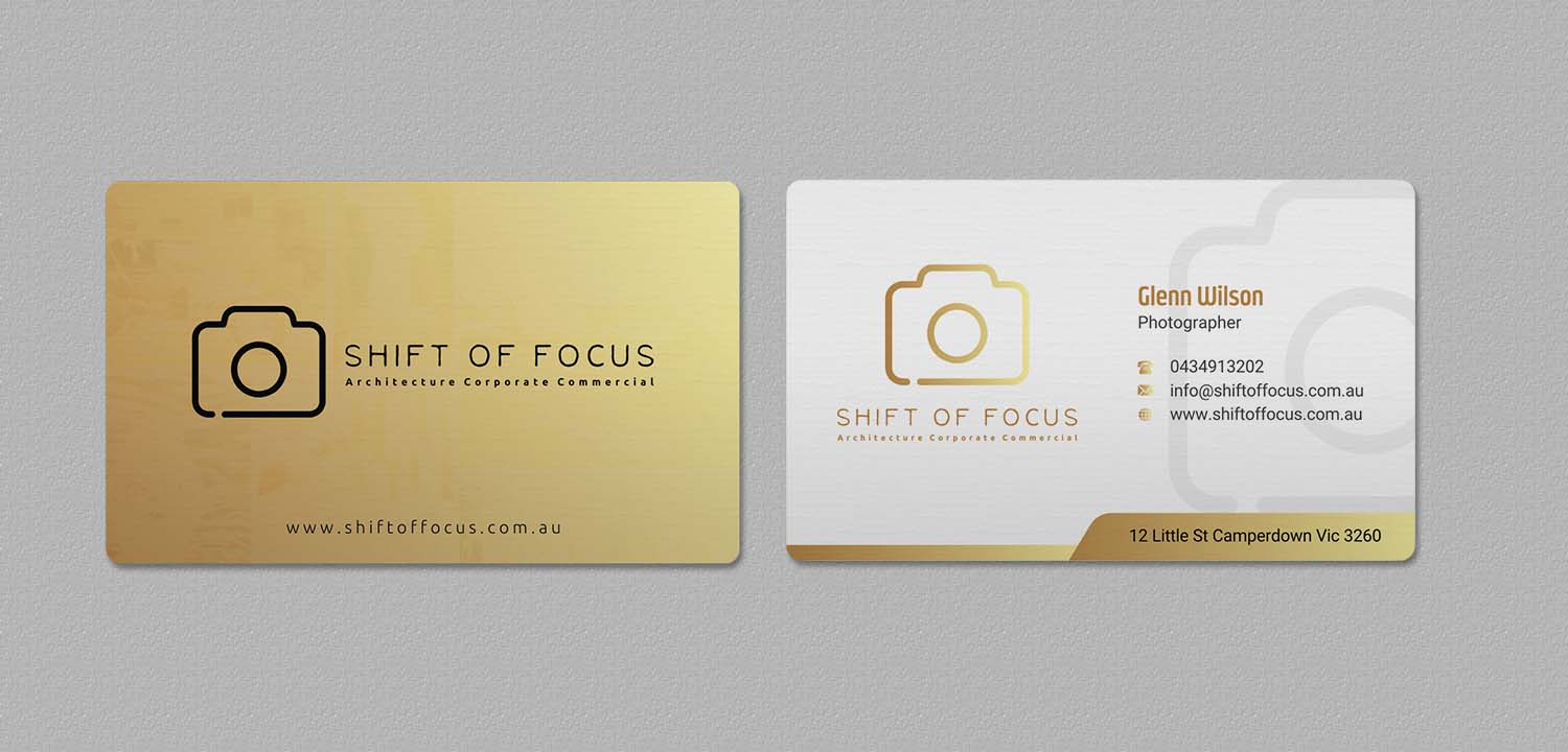 Business Card Design by INDIAN_Ashok for Shift of Focus  | Design #22996849