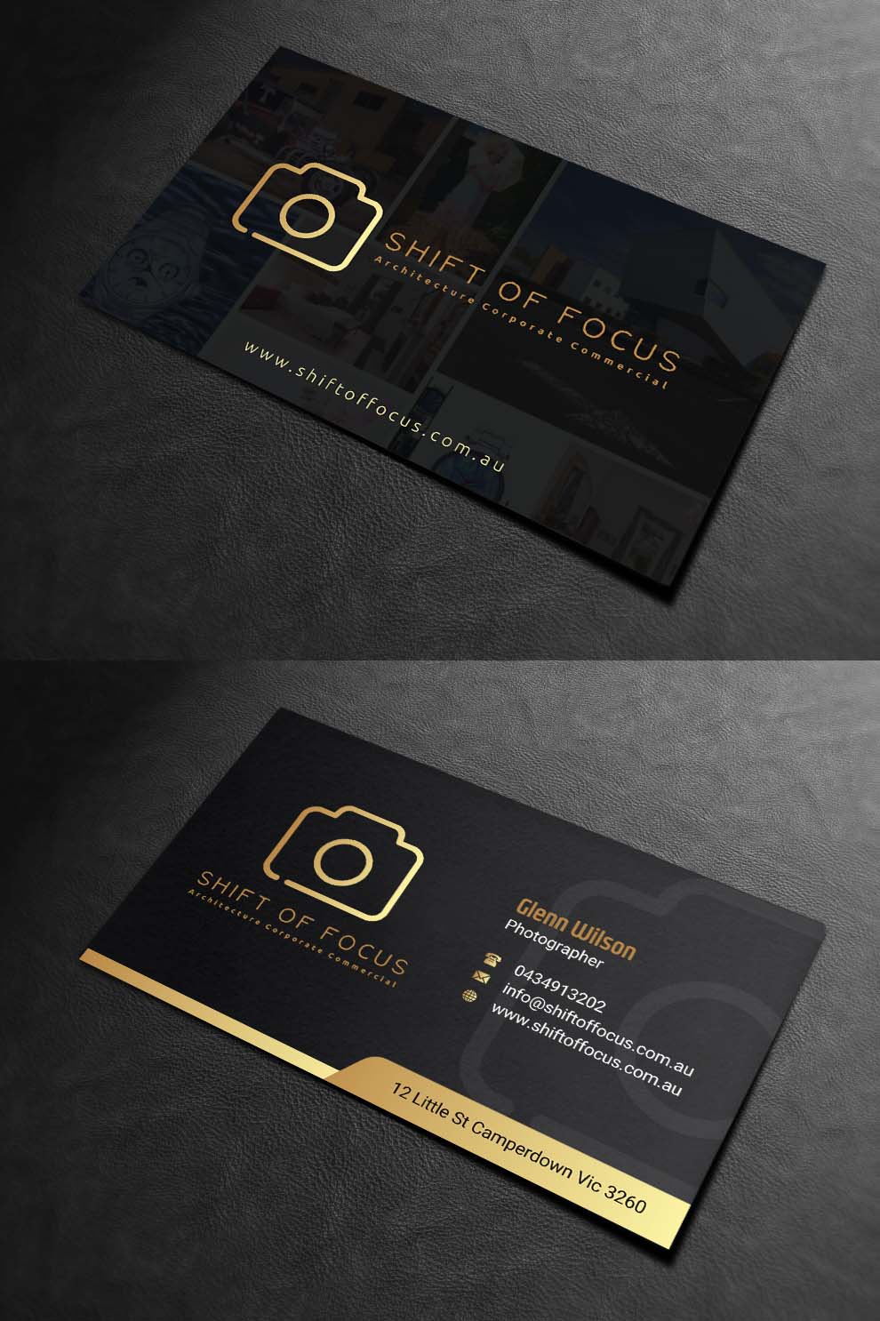 Business Card Design by INDIAN_Ashok for Shift of Focus  | Design #22996868
