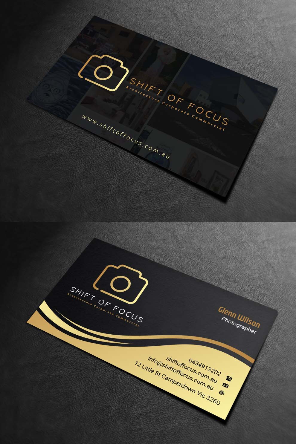Business Card Design by INDIAN_Ashok for Shift of Focus  | Design #22996871
