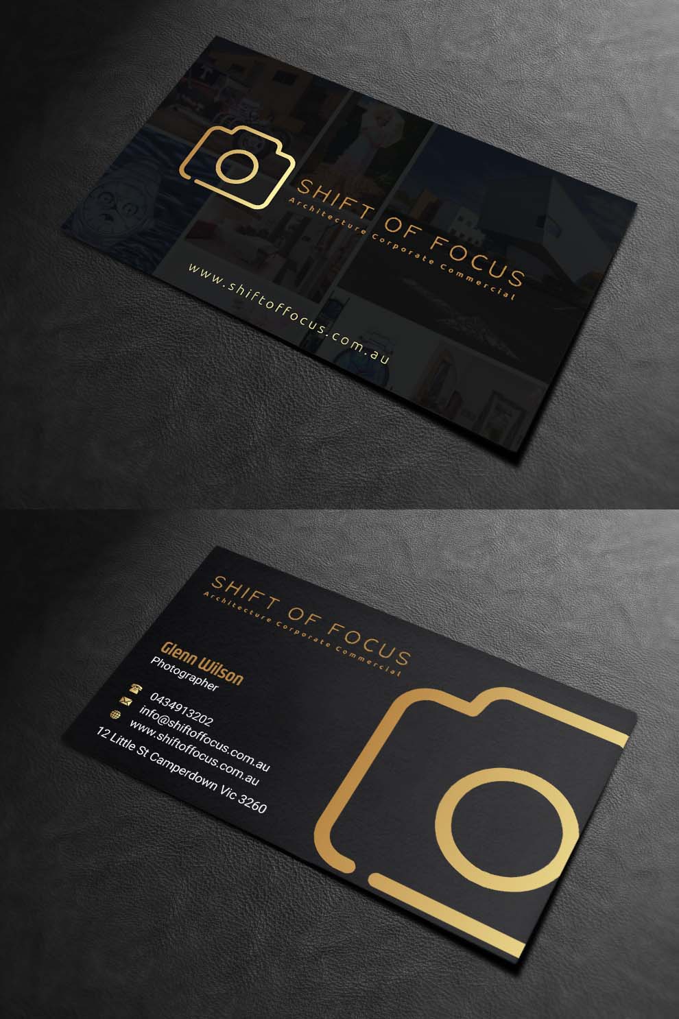 Business Card Design by INDIAN_Ashok for Shift of Focus  | Design #22996881