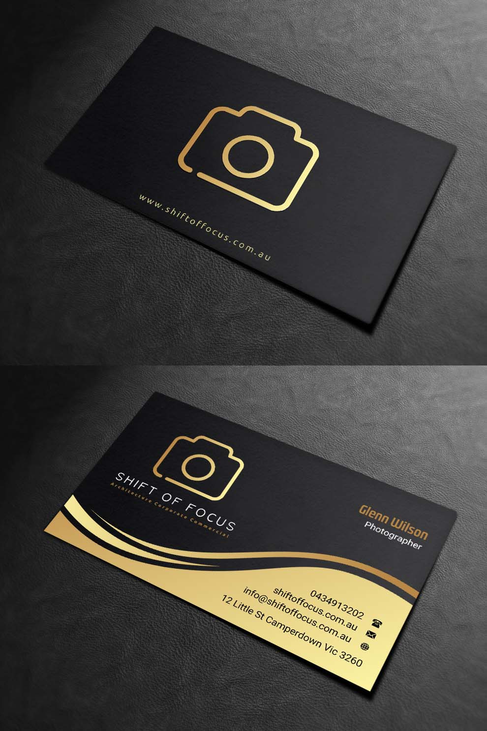 Business Card Design by INDIAN_Ashok for Shift of Focus  | Design #22996883