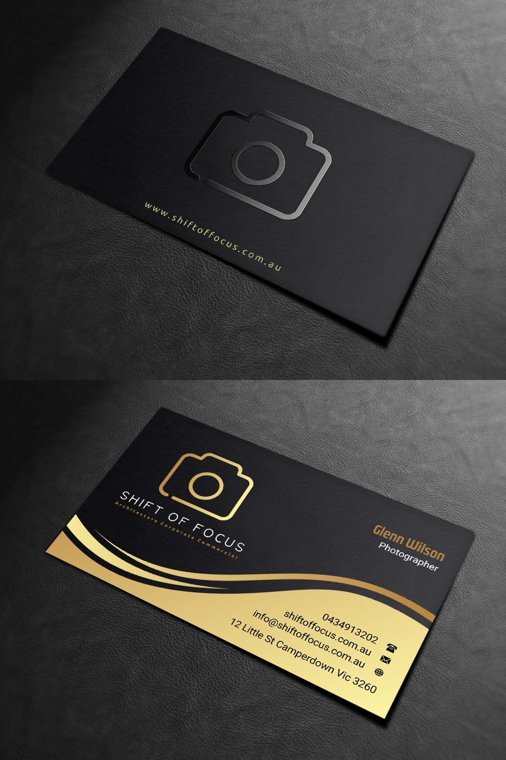Business Card Design by INDIAN_Ashok for Shift of Focus  | Design #22996894