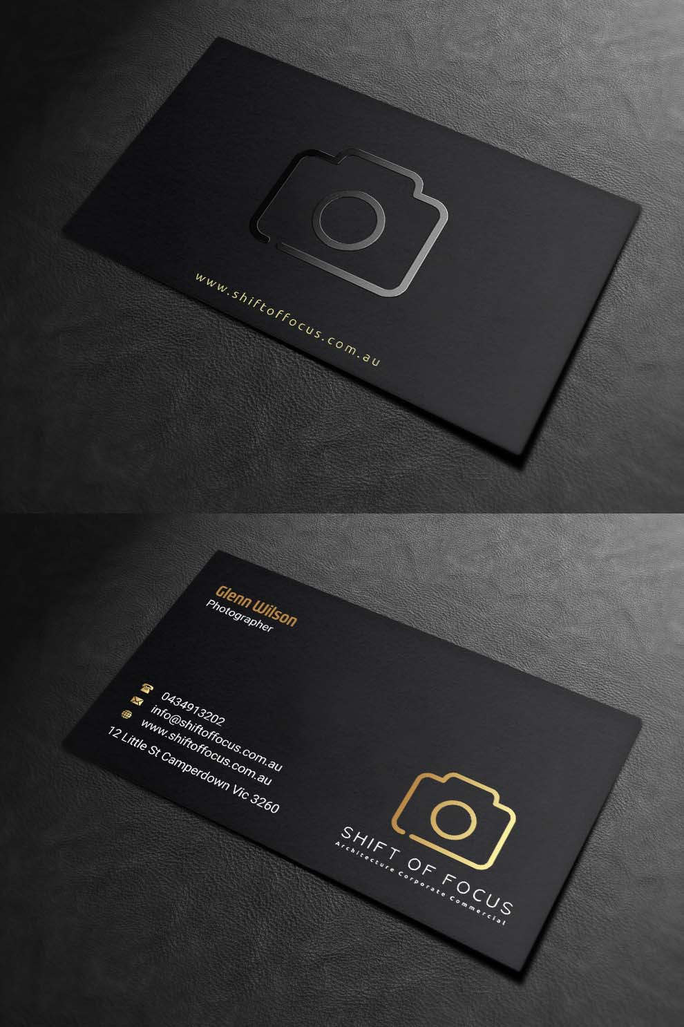 Business Card Design by INDIAN_Ashok for Shift of Focus  | Design #22996900