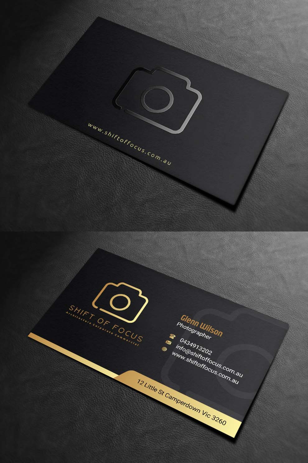 Business Card Design by INDIAN_Ashok for Shift of Focus  | Design #22996901